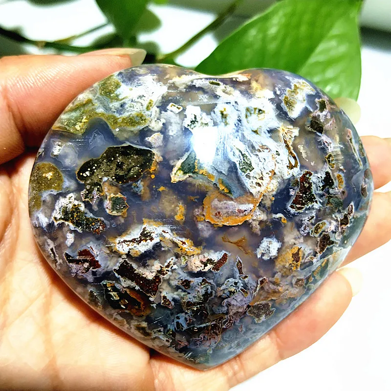 Natural Ocean Jasper Sea Gem Heart Sorcerer Exorcism Meditation Cures Crystal Home Feng Shui Decoration