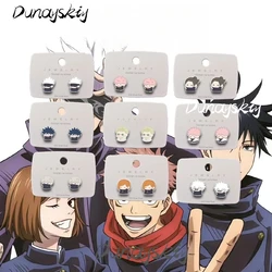 Yuji Itadori Megumi Fushiguro Nobara Kugisaki Satoru Gojo Cosplay Costume Set Stud Earrings Anime Mangga Costumized Items