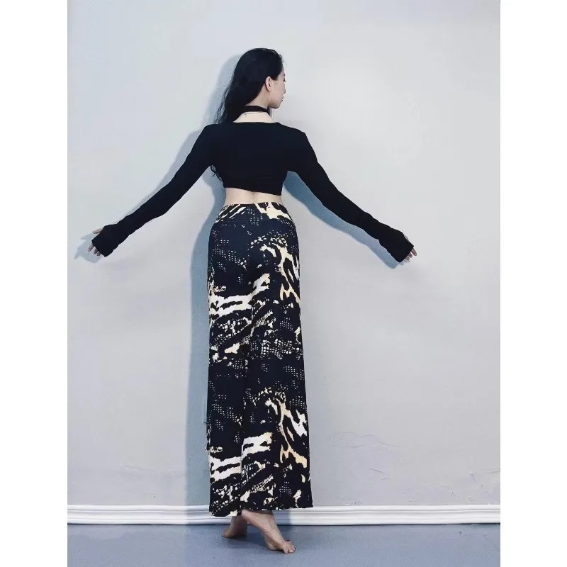 Ropa de práctica de danza del vientre personalizada, conjunto nuevo de jazz, pantalones de gato salvaje, traje de danza oriental, disfraz de actuación