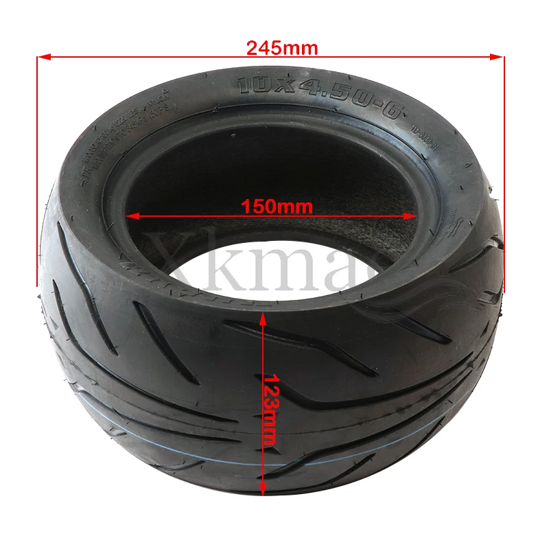 10x4.50-6 TUOVT Tire Tubeless Wear-Resistant Fat Tyre for Electric Scooter 10 Inch Front Rear Wheel Vacuum High Quality Parts