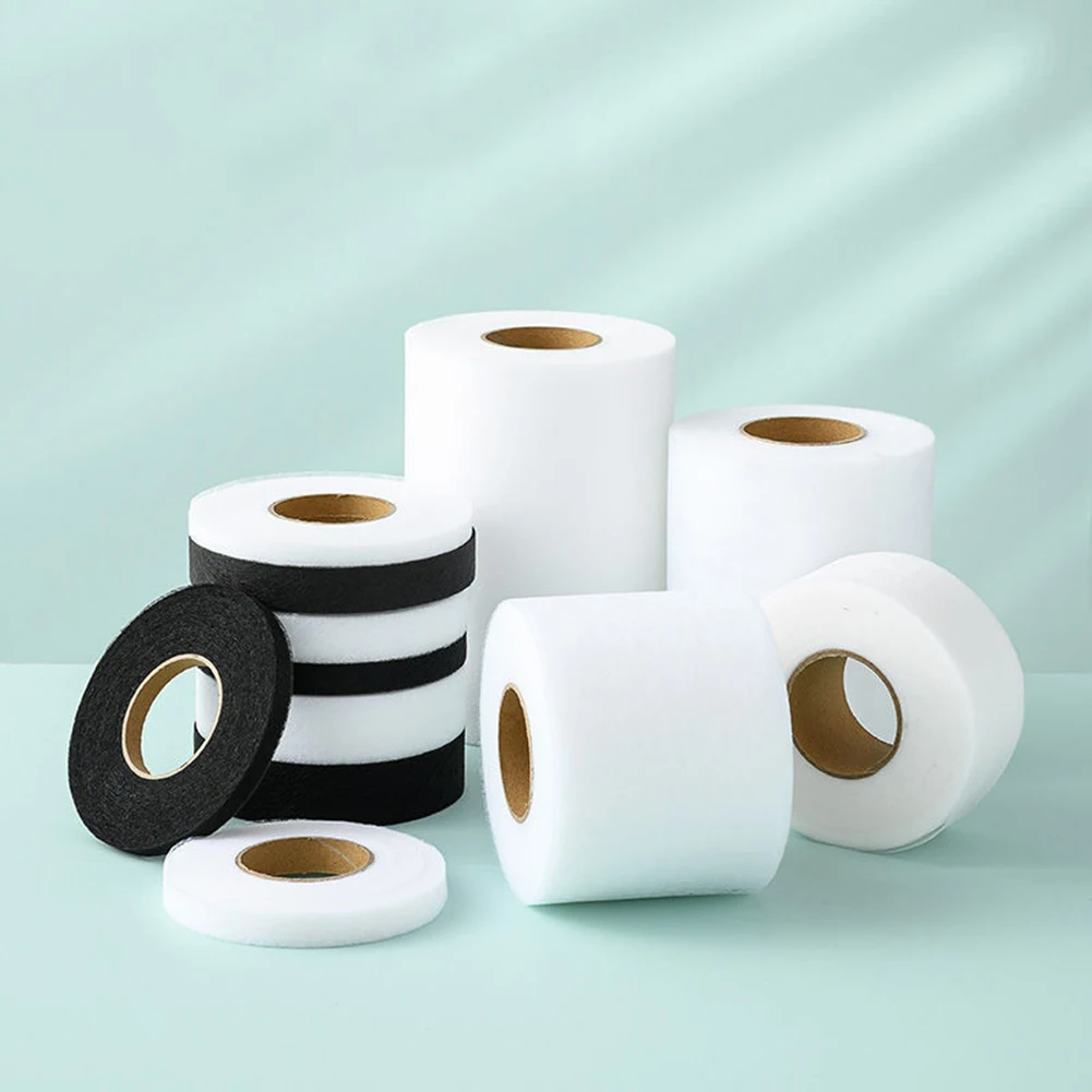 1 Roll 80 Yards Double-sided Non-woven Interlining Adhesive Fabric Cloth Tape Interlining Web Sewing Fabric Handmade DIY