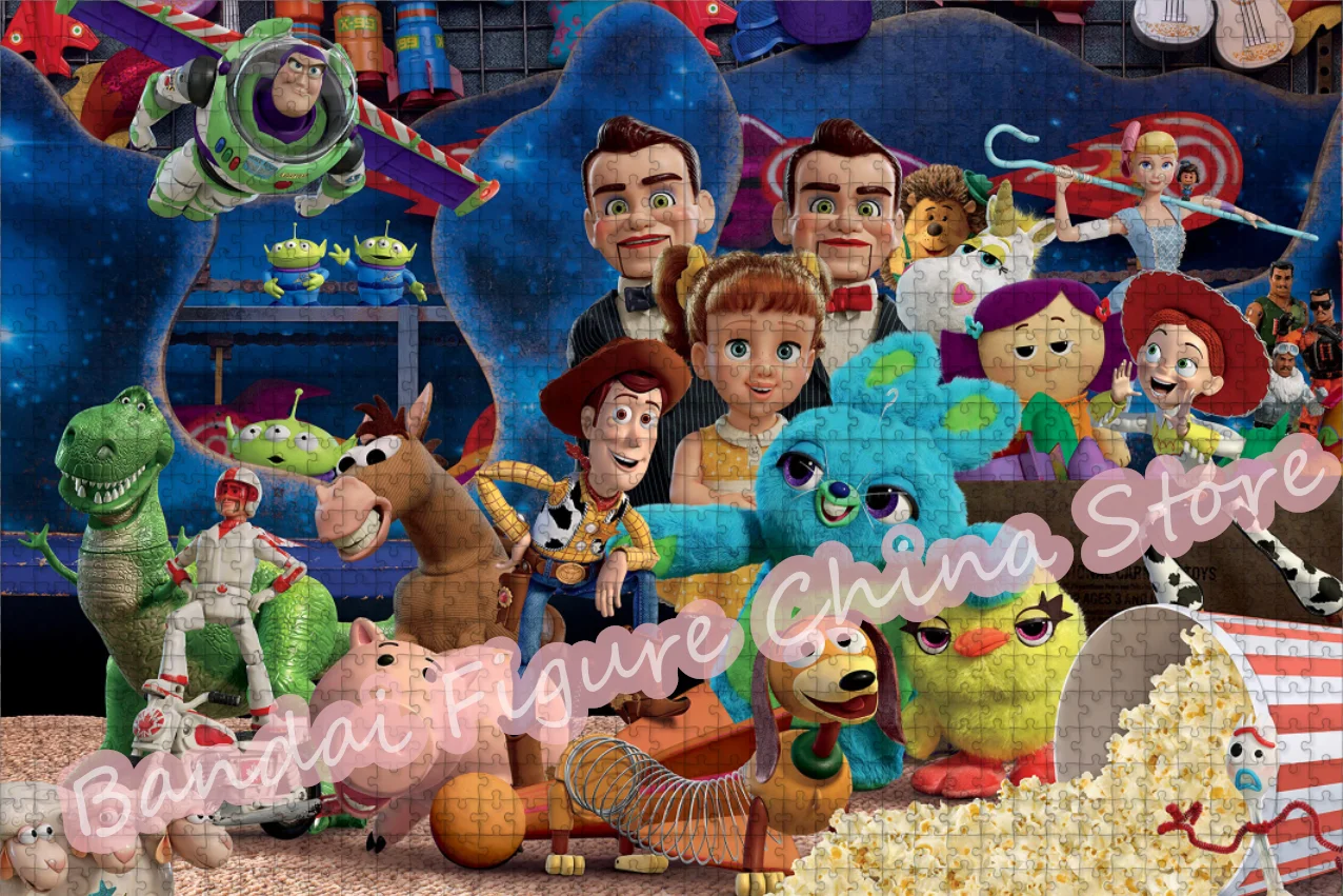 Puzzle imprimé de personnages de dessin animé Disney pour enfants, jouets de famille Storile, cadeaux de jeu, 300 pièces, 500/1000 pièces