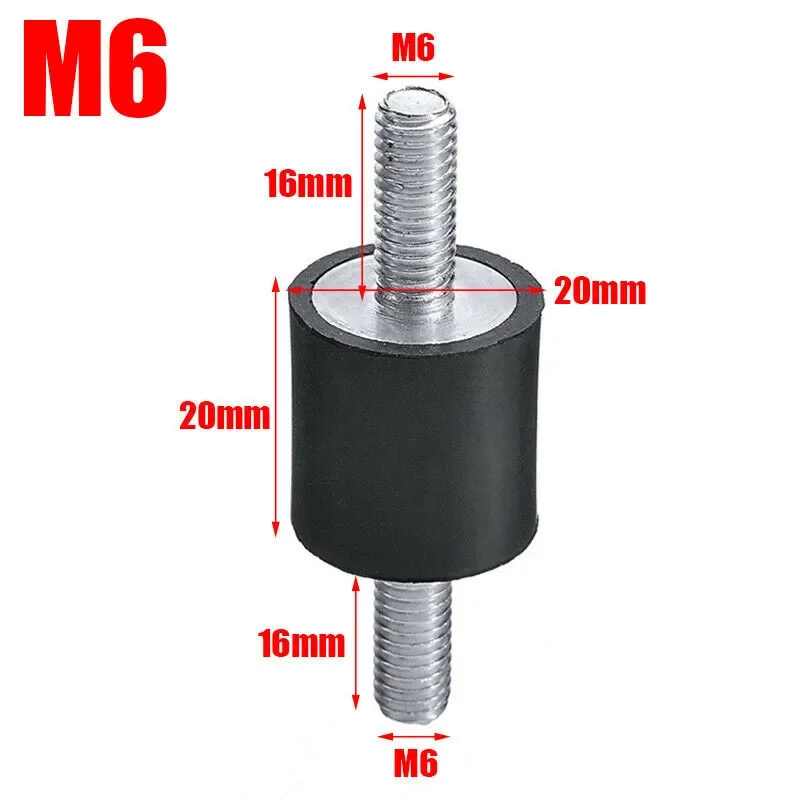 Imagem -02 - Conjunto de Amortecedor de Borracha Unidades Amortecedor de Vibração Bloco Silencioso Amortecedor de Metal de Borracha m5 m6 m8 Máquinas de Solda Elemento de Amortecimento