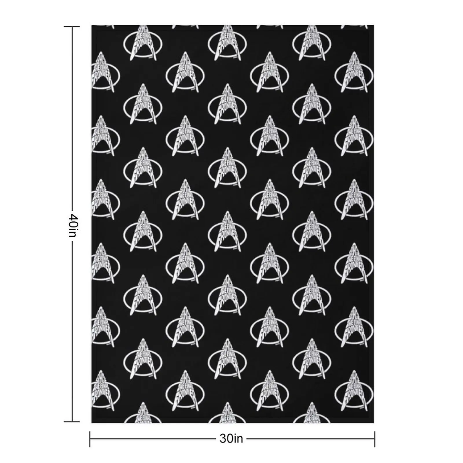 Star Trek Space The Final Frontier White Throw Blanket cosplay anime Sofas Furry blankets ands Blankets