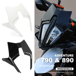New Motorcycle Accessories Windscreen Windshield Wind Deflector Flyscreen For 790 Adventure Adv 890 ADVENTURE ADV 2024