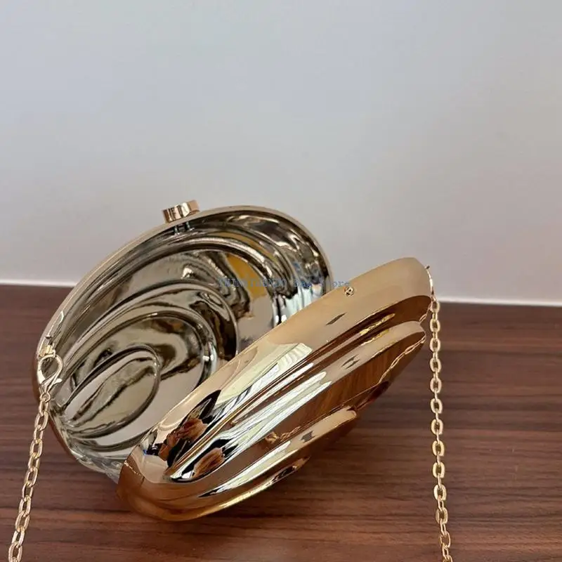 

340D Contemporary Elliptical Acrylic Evening Bag For Prom Gatherings And Night Out