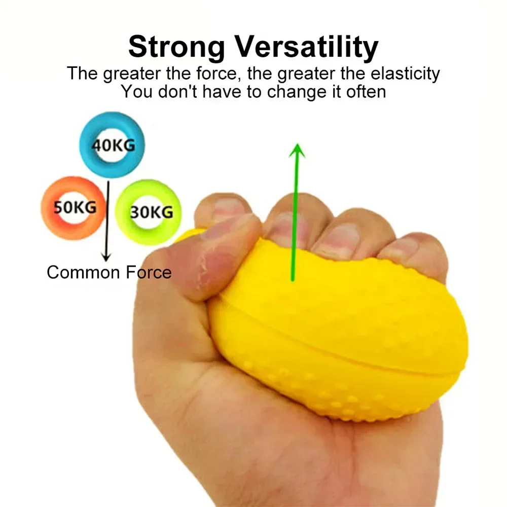 Boule de préhension des doigts, balle à presser à haute élasticité, entraînement de rééducation, poignées d'exercice des doigts, prévention de l'atrophie des mains