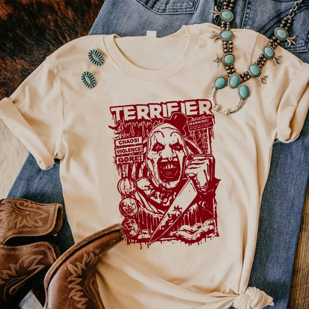 Terrifier Tee women graphic funny tshirt female designer Japanese funny clothing