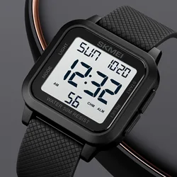 SKMEI1894-reloj Digital con pantalla LED para hombre, cronógrafo con alarma, resistente al agua, estilo militar, para deportes al aire libre, 5 bares