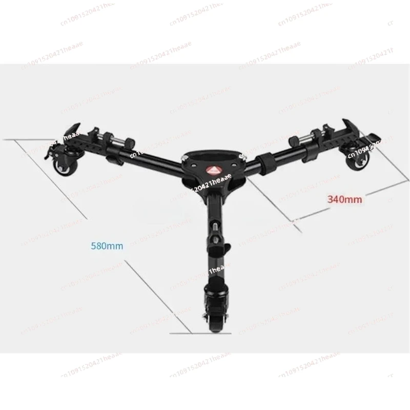 Suitable for VX-600 Aluminum Foldable Pulley Base  Tripod Cart 3-Wheel Bracket Universal Camera