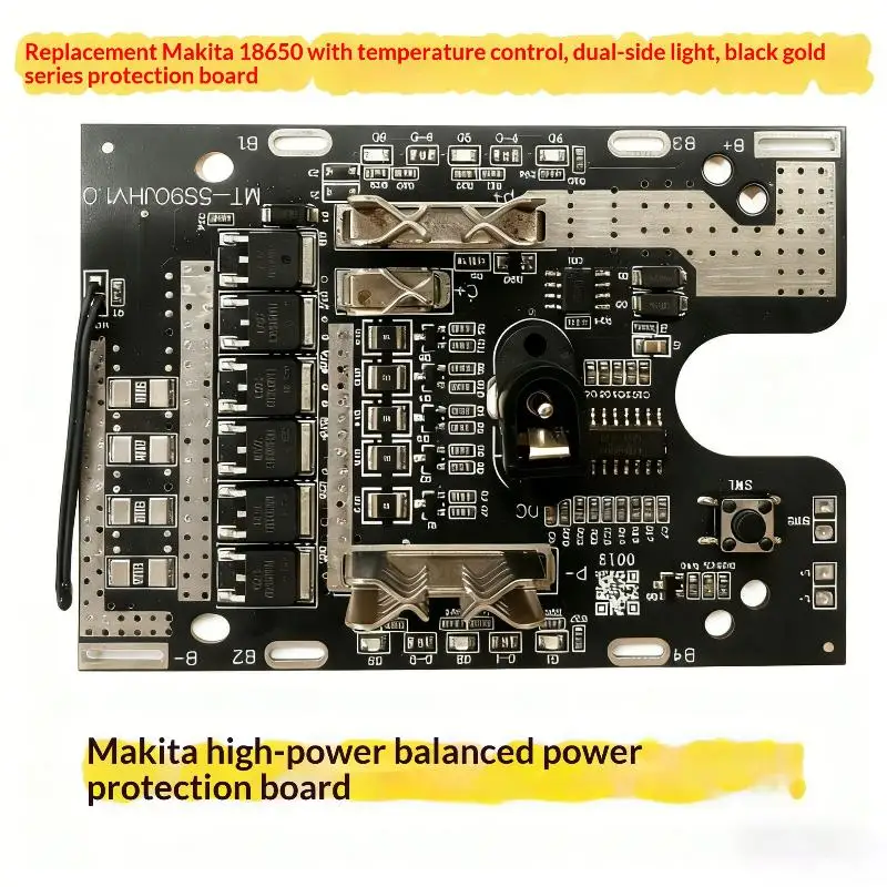 1Pcs DIY Accessories For 18650 Battery Protection Board 21V 6MOS 4Alloy High-Power 130A Battery Protection Board With Side Light