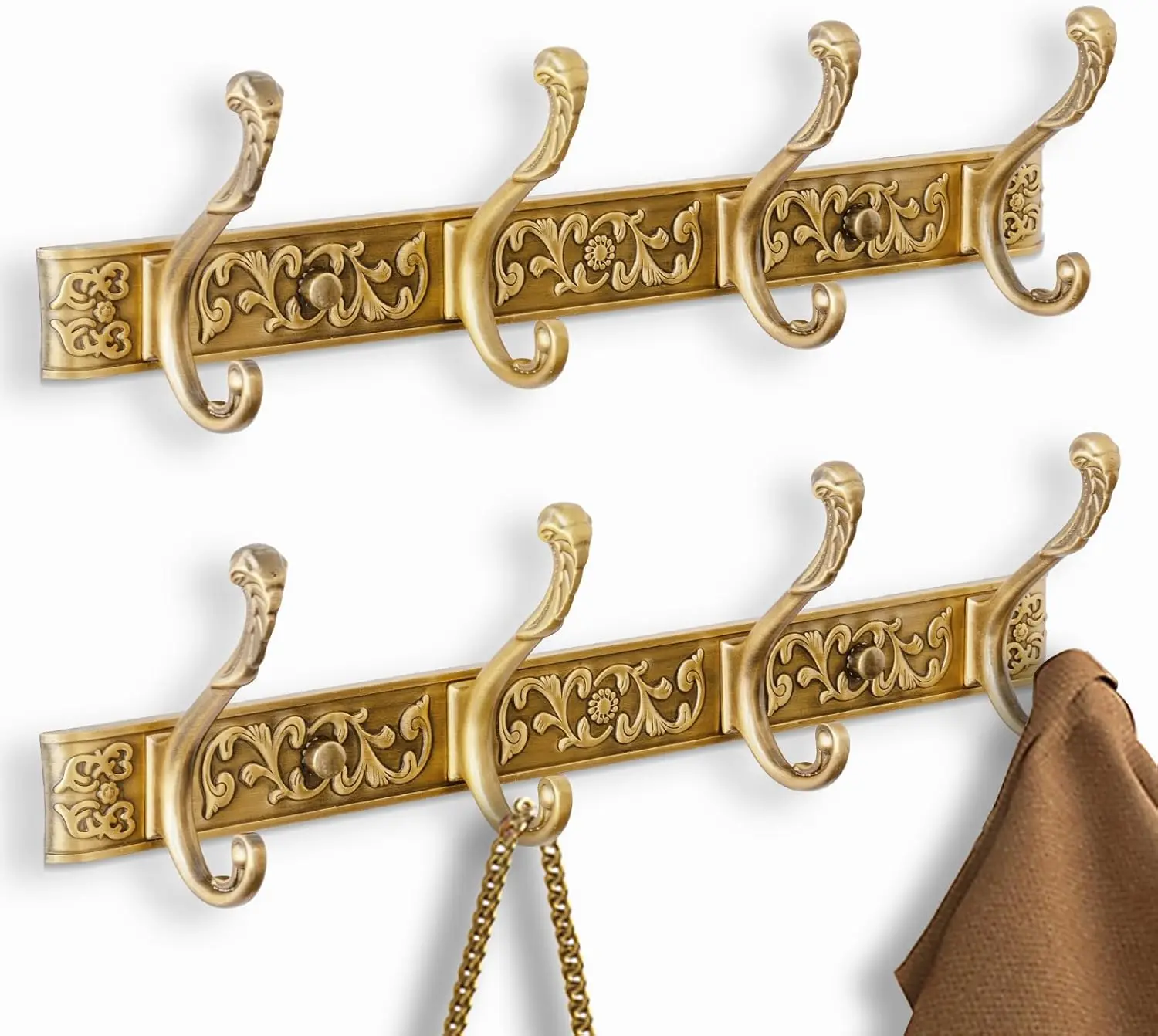 

Coat Rack Wall Mount Hooks for Hanging，Vintage Aluminum Thickened Solid Wall Hooks Coat Rack Clothes Rack Hat Rack for
