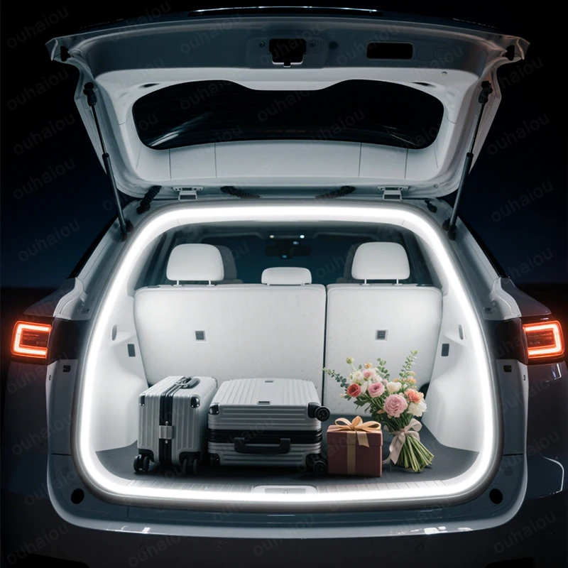 من أجل تعديل ضوء صندوق السيارة Exeed Lx أضواء الغلاف الجوي الأبيض الدافئ الأبيض الخلفي الجذع LED ضوء بار #2