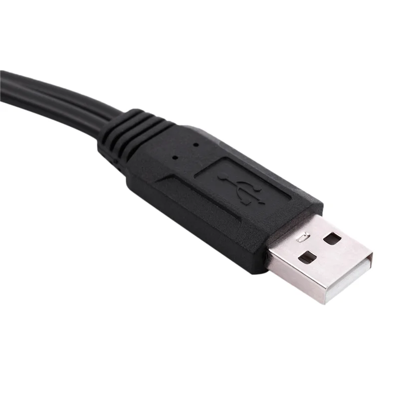 3X USB 2.0 ذكر إلى 2 USB مزدوج أنثى جاك Y الفاصل محور سلك الطاقة كابل محول-ABJU