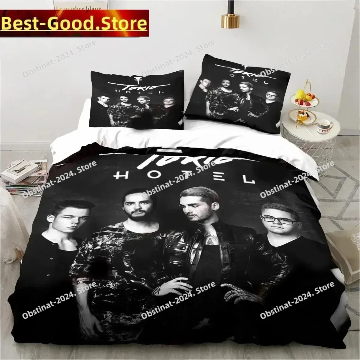 3D Print Tokio Hotel Bedding Set Printed With Pillowcase Bed Duvet Cover Soft Single Double Queen Super King Size boys Adult