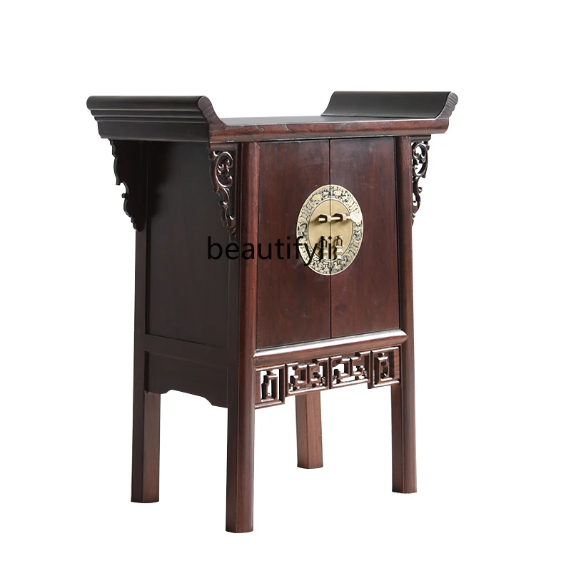 

Household Entrance Cabinet Chinese Solid Wood Hall Cabinet Elm Corner Cabinet Classical Small Cabinet Side View Cabinet