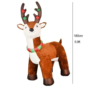 نفخ عيد الميلاد أفخم الرنة دمى الديكور 5.9ft أضواء LED تفجير لعبة عيد الميلاد في الهواء الطلق الفناء ديكور لمنزل عطلة الحزب أعلى 12 دمية قابلة للنفخ للمبيعات - No11