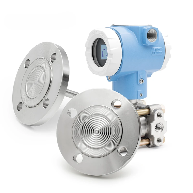 Exd Flange Level Transmitter 4-20mA HART Monocrystalline Silicon | Dual Flange Differential Pressure Transmitter for Tank Level