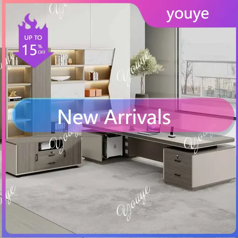 

N63 Study Computer Office Desk Large Height Bedroom Writing Drawers Office Desk Storage Executive Mesa Ordenador Modern Furnitur