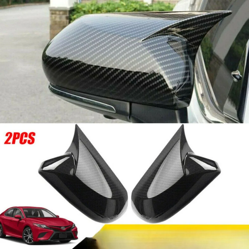 

FOR 2018~2022 TOYOTA CAMRY M-STYLE CARBON FIBER SIDE MIRROR COVER ADD ON OVERLAY United States