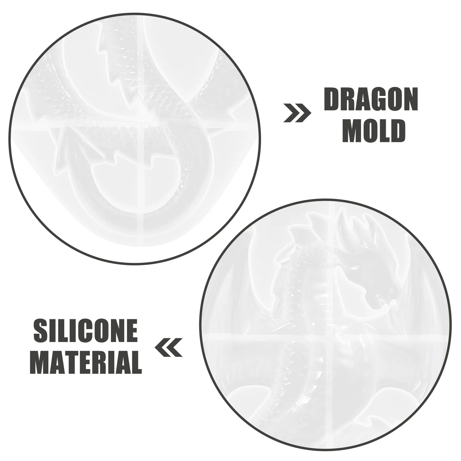 

Silicone Dragon Mold Durable Flexible Reusable DIY Epoxy Resin Mold for Crafts Handmade Ornament Gift Supplies