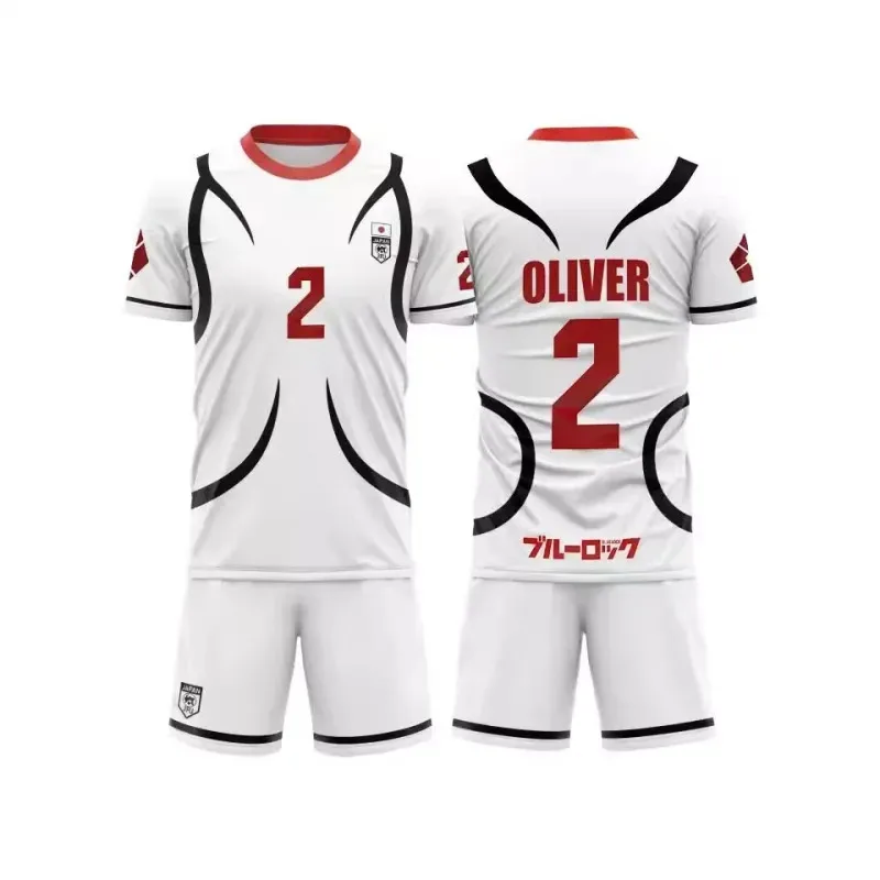 Anime Blue Lock SAE Cosplay Set Japan U20 Team Oliver Aiku CHOU Voetbalshirt #   11 Sendou. #   13 Shidou voetbaluniform 3D-print
