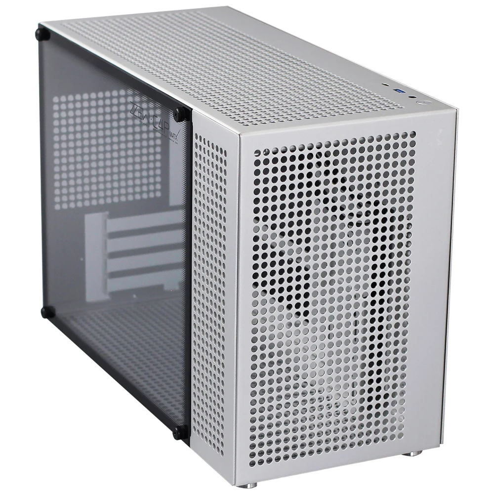 

ZZEW/ZZAW C4P Корпус Micro ATX Полностью алюминиевый корпус компьютера MATX Подходит для блока питания ATX и водяного охлаждения 360°