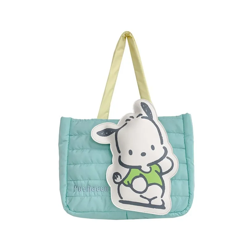 Bolso de mano Kawaii Sanrio My Melody, bolsa de hombro de gran capacidad, bonito juguete de dibujos animados, Hangyodon Pochacco Ins