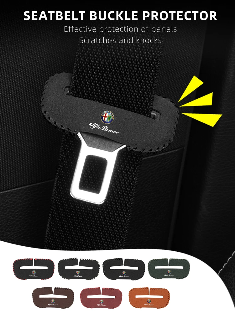 Clip de protection pour ceinture de sécurité de voiture, bouchon de boucle de ceinture de sécurité, housse de protection pour Alfa Romeo Giulietta GT 159 147 156 Mito Giulia Stelvio