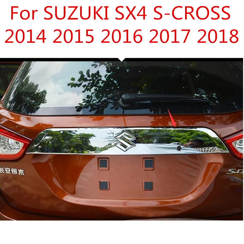 car assecories For Suzuki Sx4 S-cross 2014-2015 2016 2017-2018 Abs Tailgate Trim Strip Taillight Trim Strip Of Trunk Car Sticker