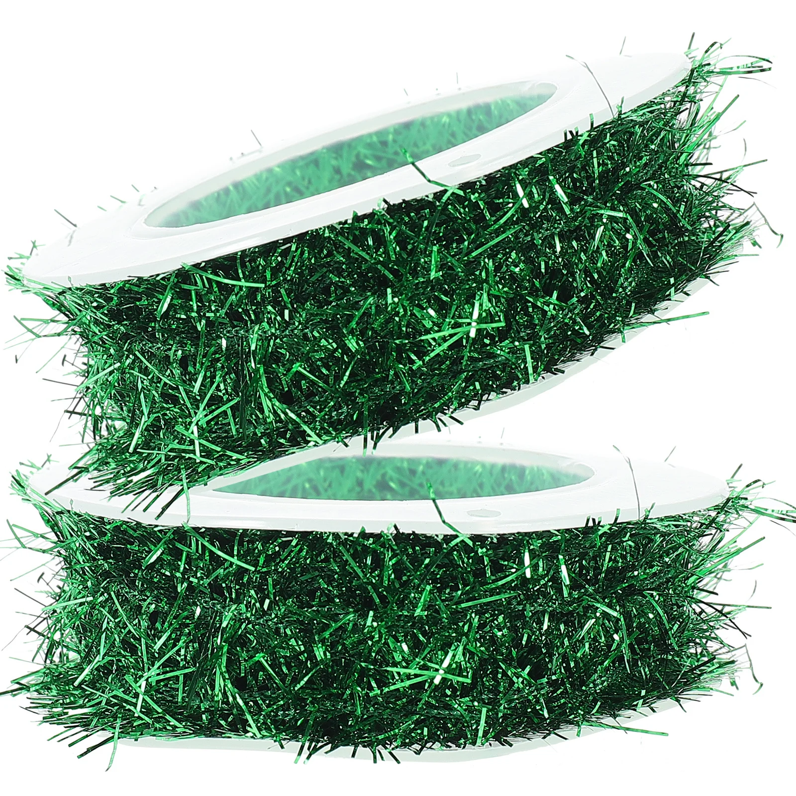 

2 Rolls Plastic Shiny Garland Christmas Decoration Colorful Hanging Pendant for Home Party DIY Ribbon Layout Prop