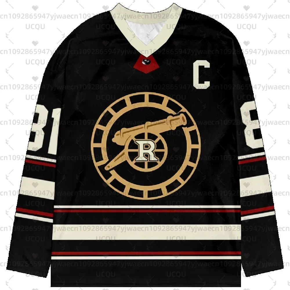 Camisa de hóquei de avivalar aquecida manga comprida camiseta feminina masculina Rozanov 81 HOLLANDER NO.24 camiseta unissex tops