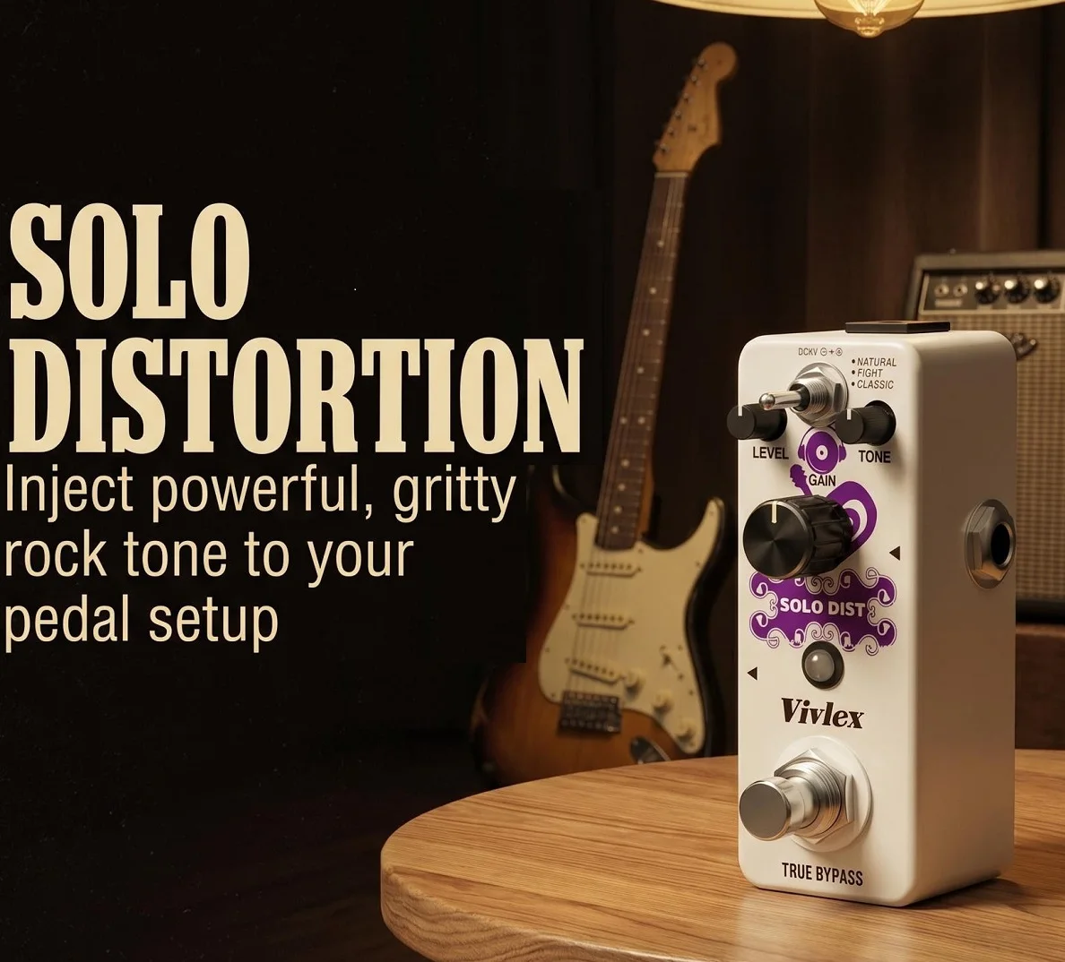 Vivlex Guitar Pedal Distortion Effect Pedals DIST High Gain Solo Playing 3 Modes Effector For guitarist‌