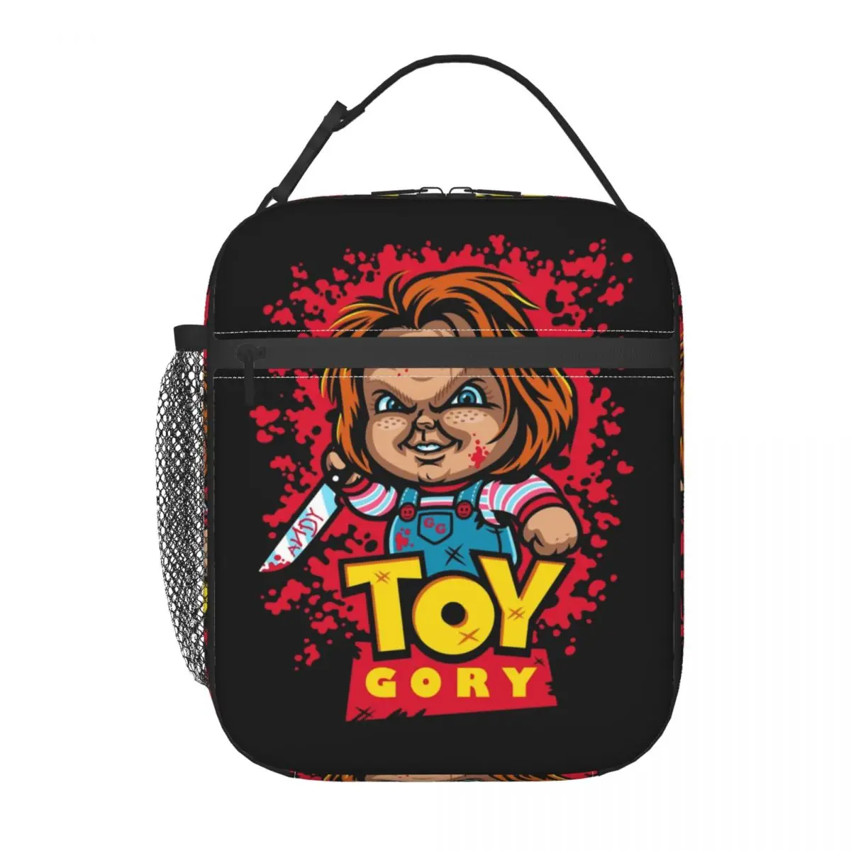 Child\'s Play Toy Gory Portable Lunch Boxes Chucky Chibi Halloween Cooler Thermal Food Insulated Lunch Bag School Student