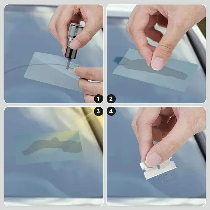 Automotive Glass Nano Repair Fluid Car Windshield Crack Repair Fluid Resin Cracked Glass Repair Glass Corrector Crack Repairing