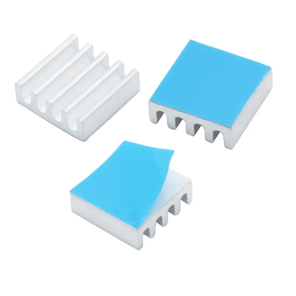 9x9x3mm 50 sztuk radiator aluminiowy Mini radiator chłodzenia dla Raspberry pi elektroniczny układ scalony rozpraszanie ciepła z taśma termiczna