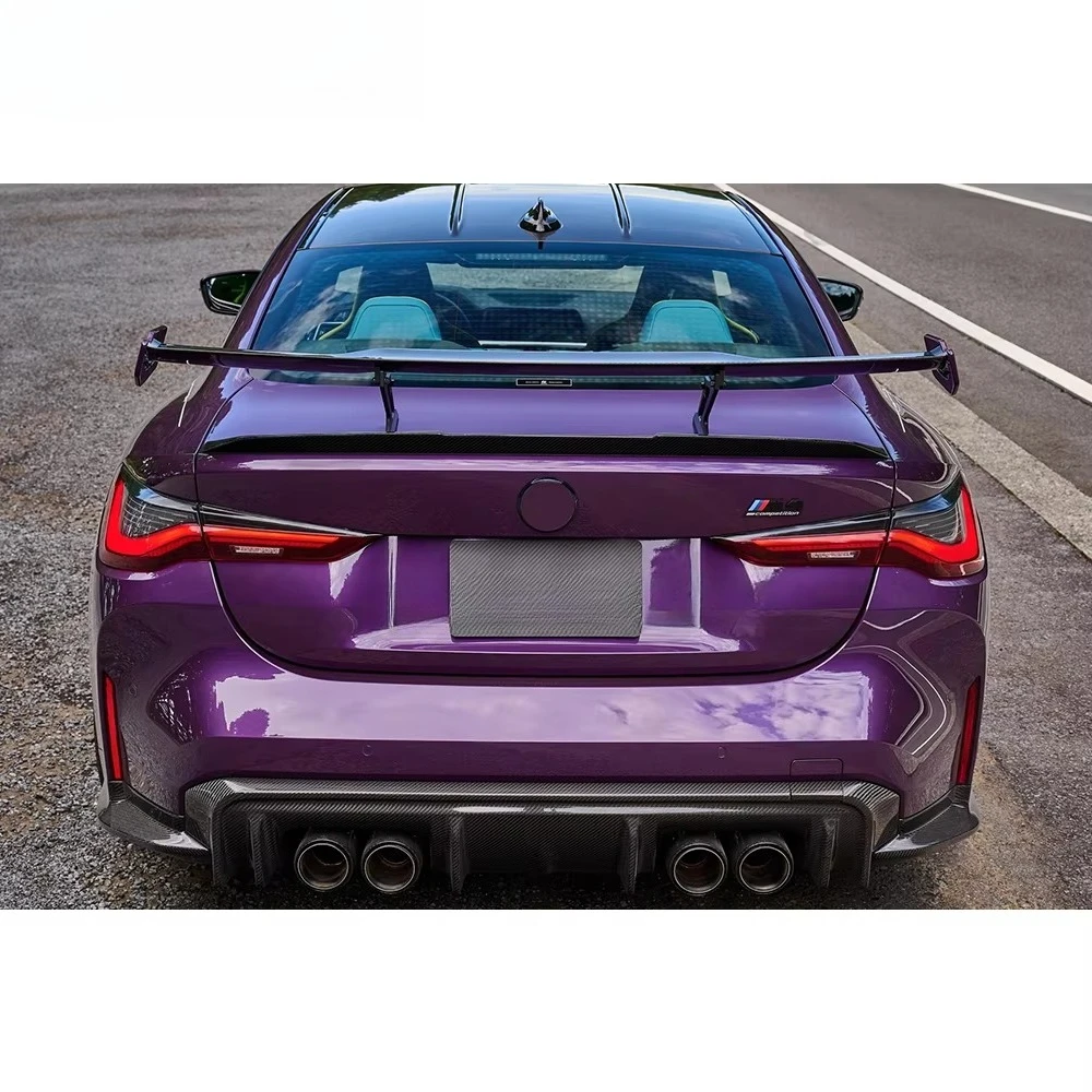 XTREME Dry Carbon Fiber 3D Style Trunk Mounted Spoiler Racing Rear Spoiler Car Tail Trunk Spoiler for  G80 M3 G80 M4 GT Wing