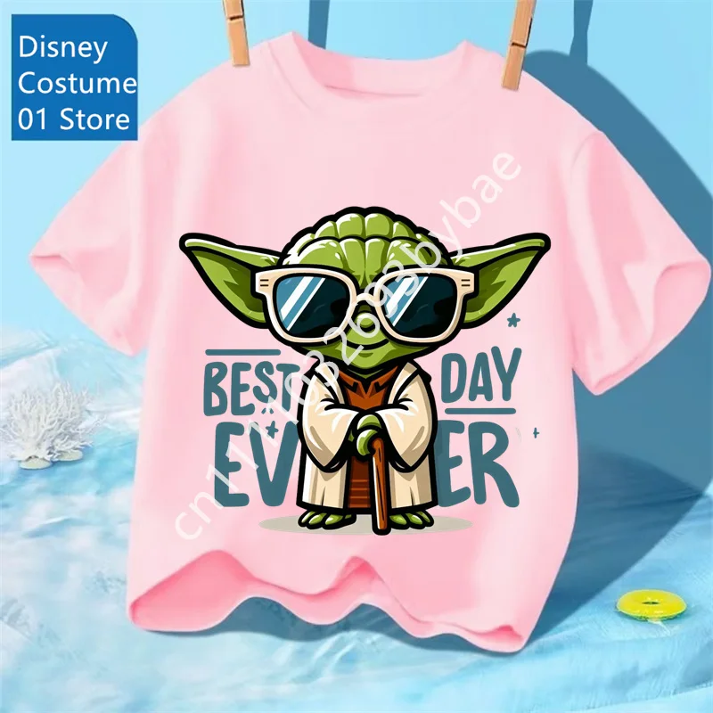 3-14 Years Old Boys and Girls Kids Yoda Graphic T Shirt Cotton Casual Soft Breathable Star Wars Clothing Summer Top Toddler Tee view 6