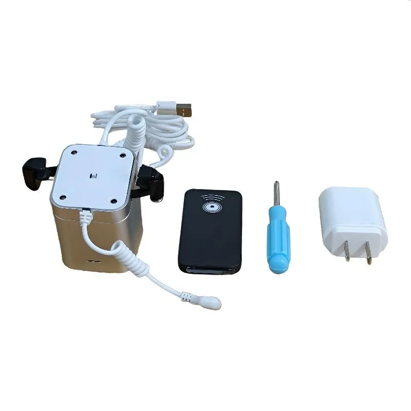 Sistema de Alarma Antirrobo con Sensores de Detección y Cable en Espiral para Tiendas, Soporte Seguro para Celulares