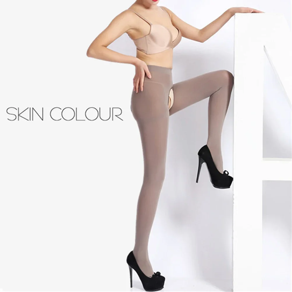 快適なファッションレギンスパンスト女性レギンスベルベットなしセクシーなクロッチレスエロランジェリー伸縮性のある Sumodx