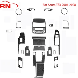For Acura TSX 2004 2005 2006 2007 2008 Refit Carbon Fiber Car Forged Carbon Set Interior Gear Shift Door Panel Sticker