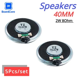 5PCS 40MM Loudspeaker 2W 8 Ohm Speakers For Arduino Diameter 40MM 4CM Mini Ultra-thin Horn Speaker Electronic Accessories