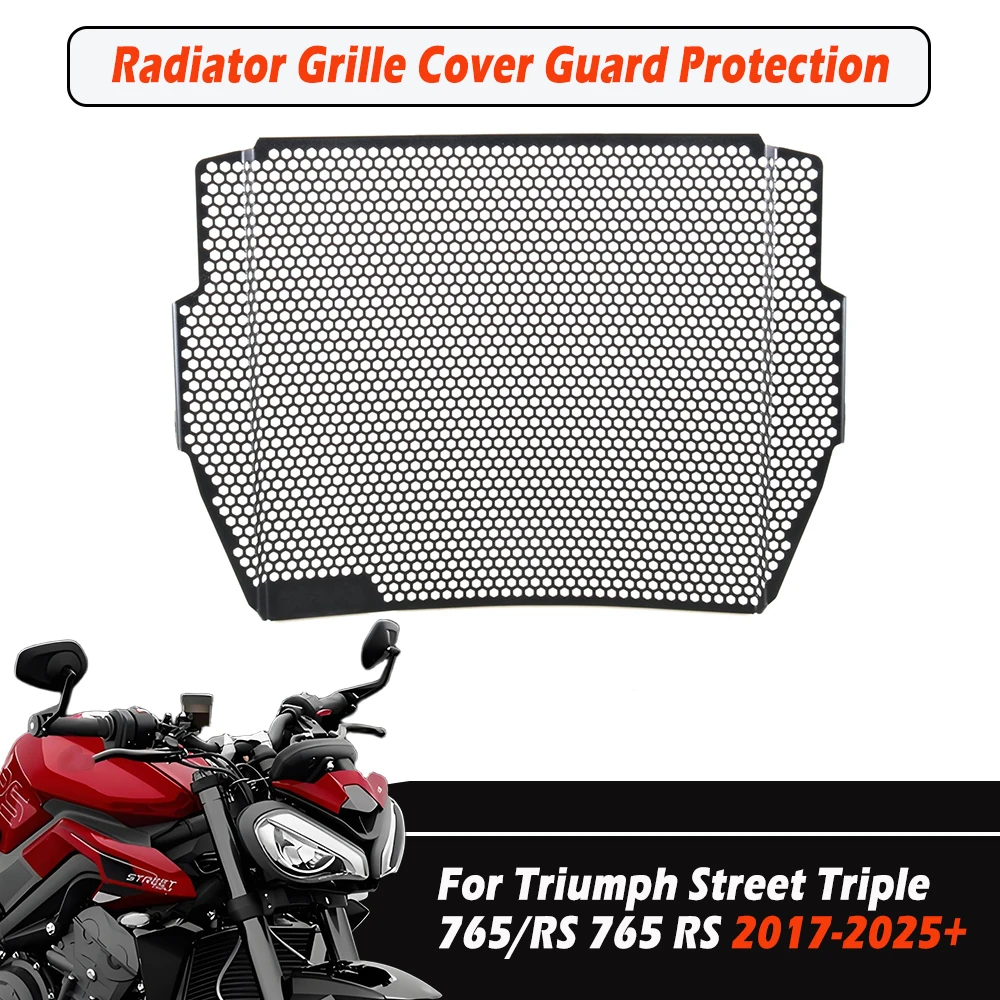 

Motorcycle Accessories Radiator Guard Protection Grille Cover Protector For Street Triple 765R 765S 765RS 2017-2025