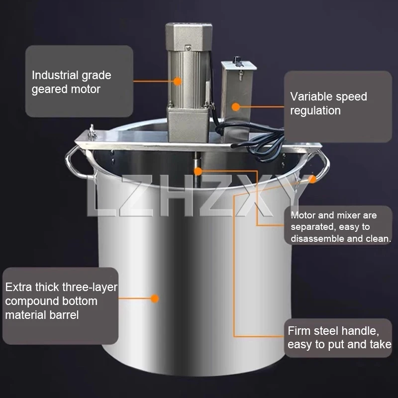 

Automatic Hot Pot Frying Machine Small Mixer Jam Boiling Sauce Machine Chili Sauce Deep Frying Filling Stir Frying Machine 220V