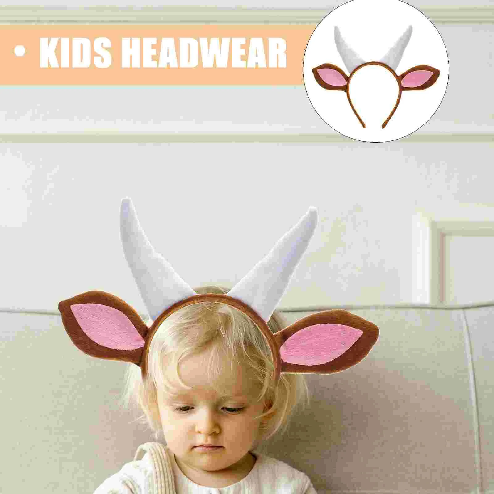 Headband Hair Accessories Cosplay Favor Hoop Sheep Ears Kids Cartoon Headwear Child