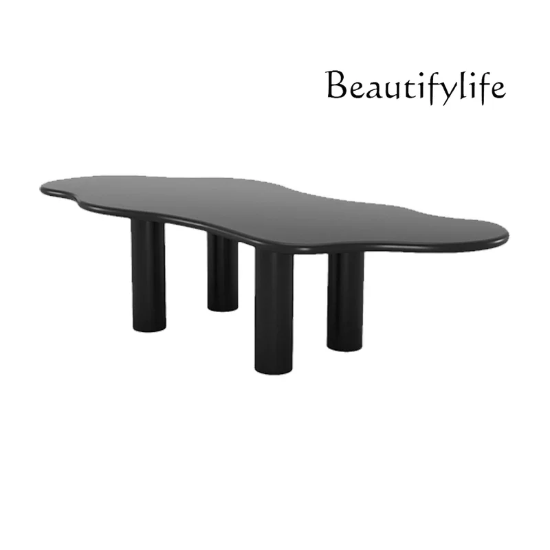 X36 Nordic Cream Style Simple Dining Table Cloud Desk Studio Irregular Special-shaped Workbench