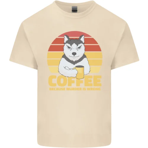 Kaffee Weil Mord Ist Wrong Lustige Hund Herren Baumwolle T-Shirt