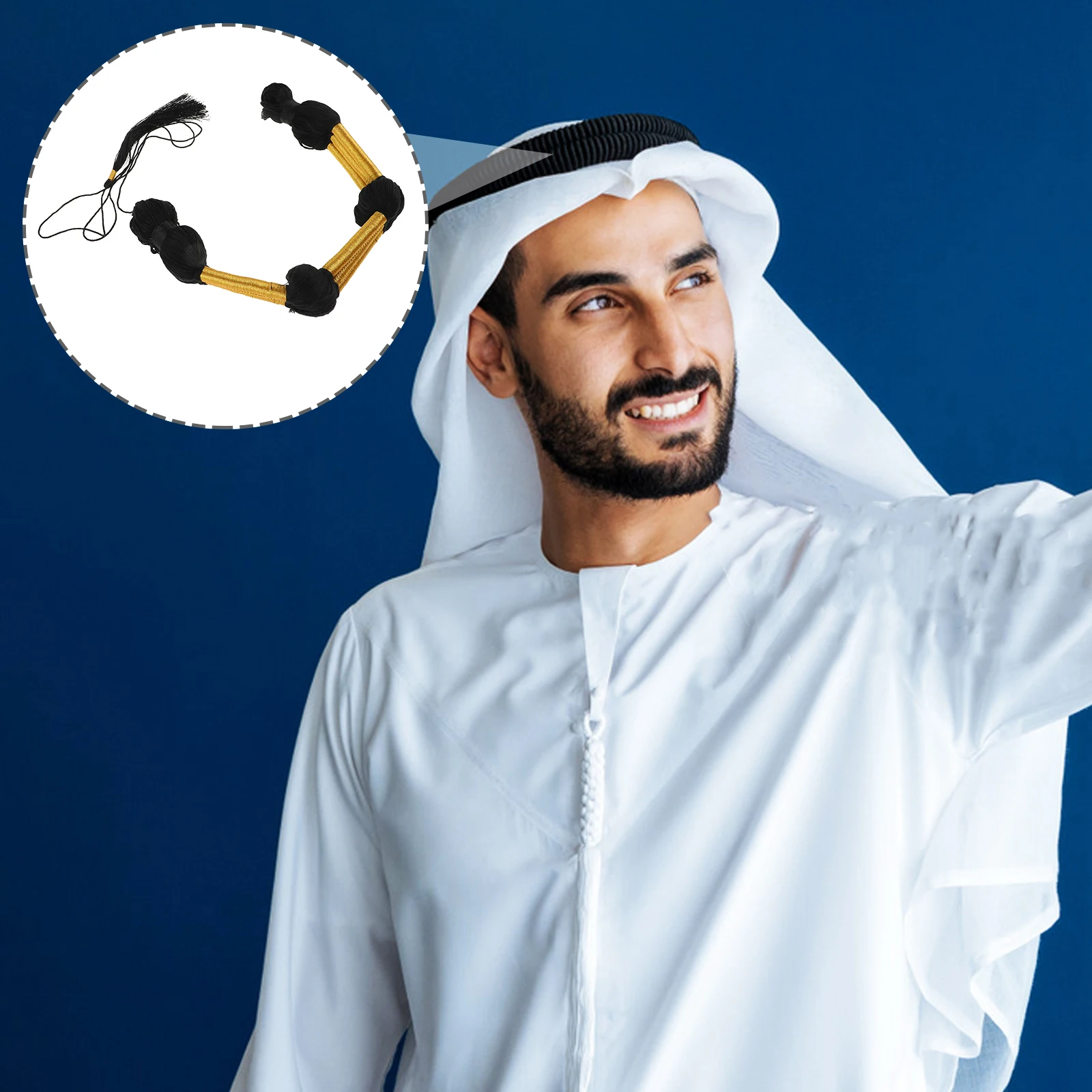 

Dubai Men's Headband Royal Style Traditional Arabian Head Wrap for Modern Fashion Look Soft Comfortable Arab Costume Accessory