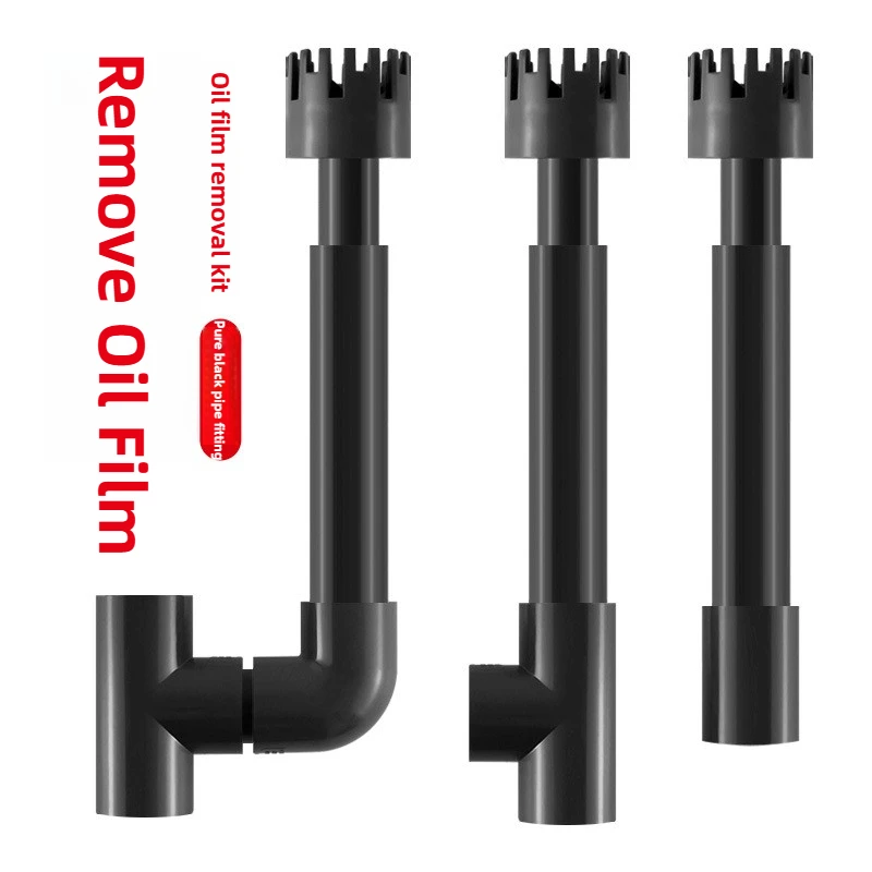 DIY Schwarz Aquarium Skimmer PVC Lilie Rohr Spin Oberfläche Inflow Outflow Wasser Anlage Tank Filter Reinigung Aquarium Zubehör Neue
