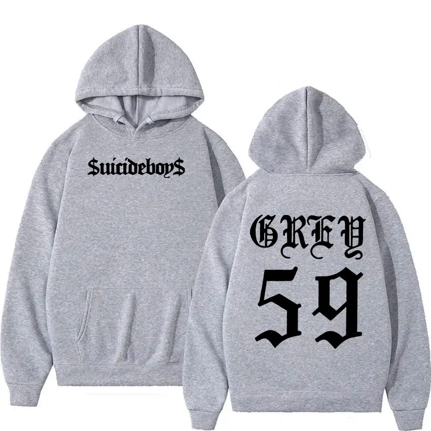 Suicideboys แร็ปเปอร์เสื้อฮู้ดชายหญิงพิมพ์ลายเครื่องหมาย G59ย้อนยุคแขนยาวแฟชั่นเสื้อขนแกะลำลองสวมหัวมีฮู้ดโอเวอร์ไซส์